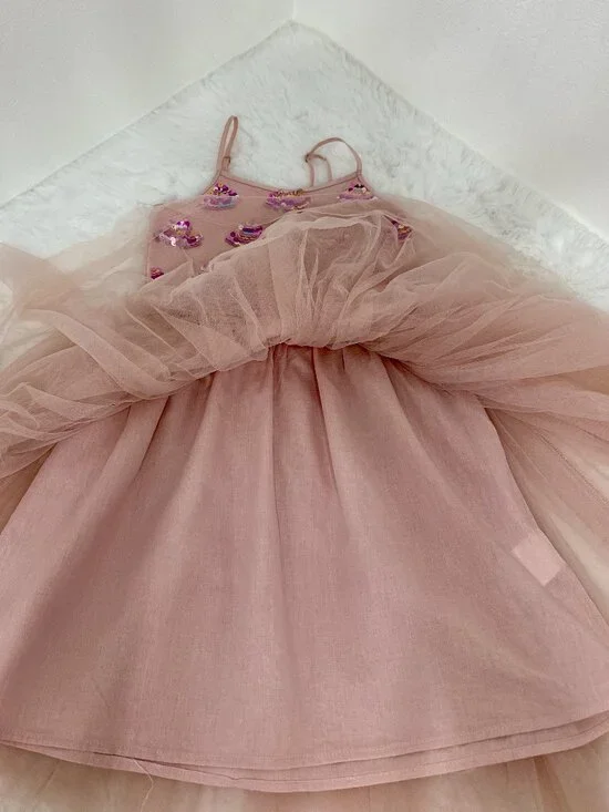 Cotton On Kids Girls Sequin Cake Tulle Party Dress - Picture 7 of 9